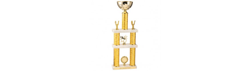 STARLIGHT 2 COLUMN TOWER TROPHY - 38CM (AVAILABLE IN 4 SIZES)